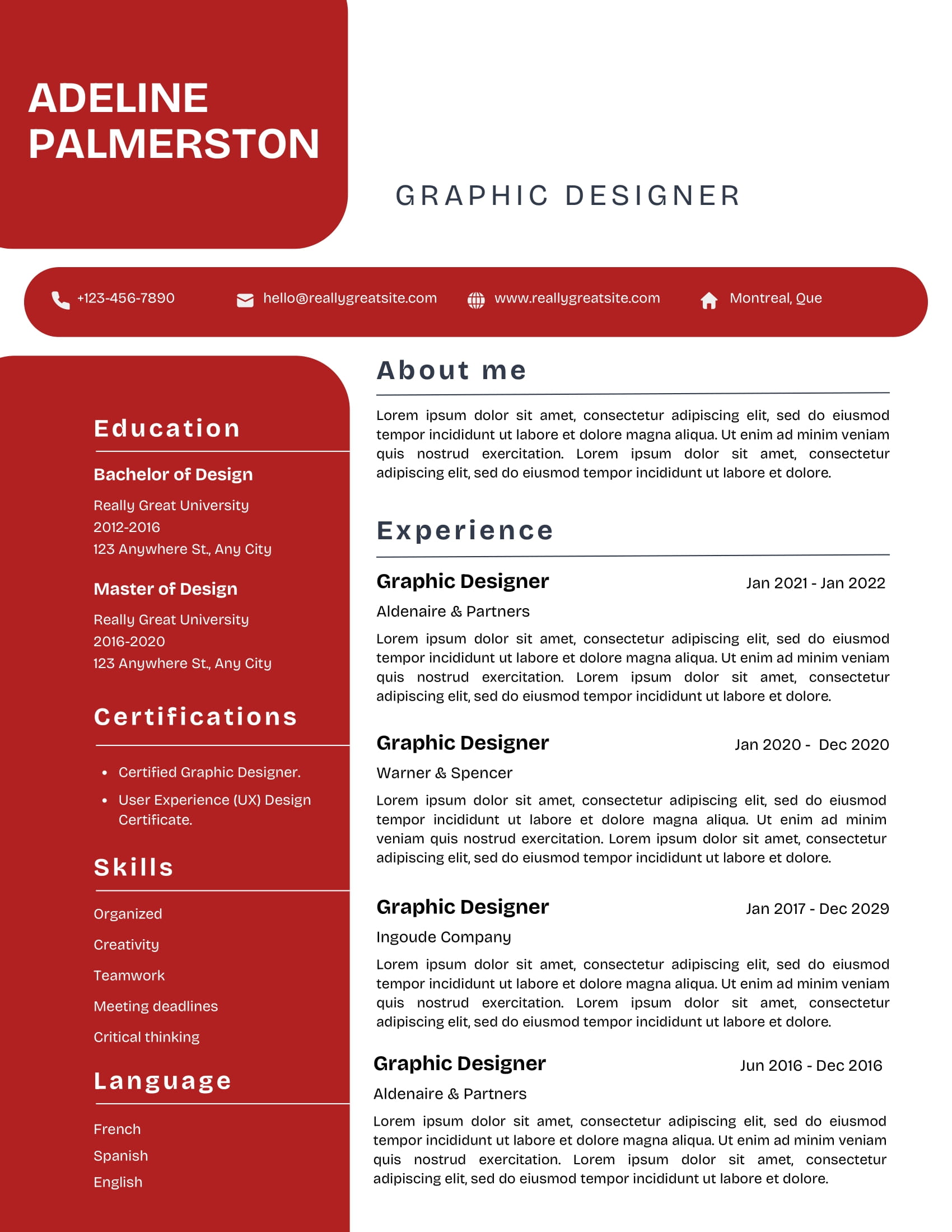 Resume Example 2 - Northern CV